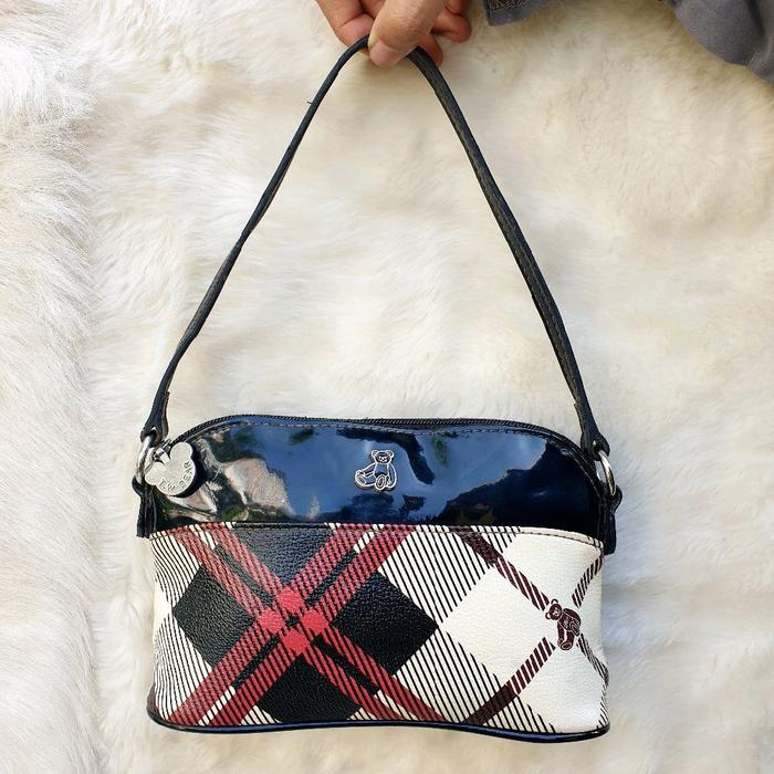 Tas Teenie Weenie Hobo Bag Handbag Shoulder Bag Hitam Pvc Mix Glossy