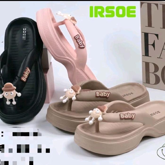 sandal wedges jepit wanita irose 705cm eva ringan