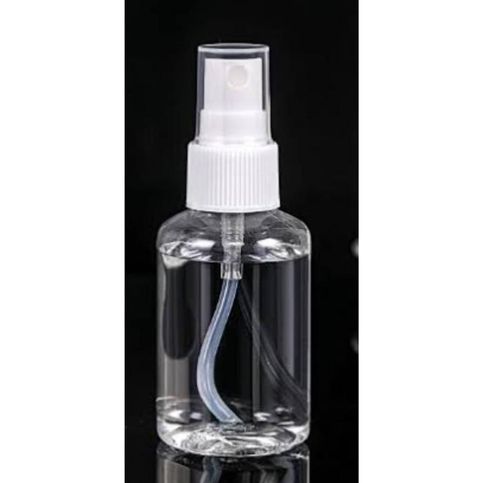 Botol Spray 50ml / Wadah Plastik Bening Polos Isi Ulang Travel Semprot