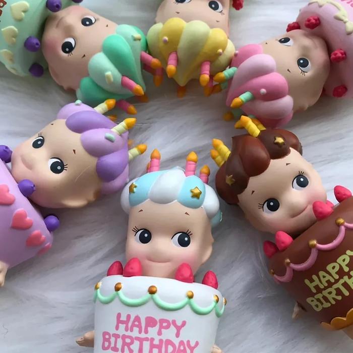 MINISO S Angel Blind Box Party Birthday Cake Series Recorative Mini Figures Doll Toys Gift Decor Col