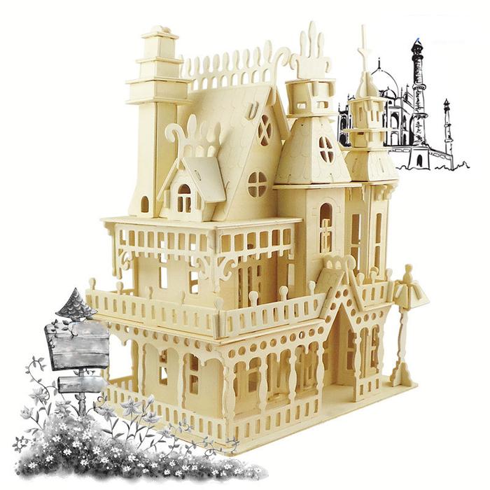 Rumah Boneka Kayu Miniatur Furniture Mainan DIY Perakitan Boneka