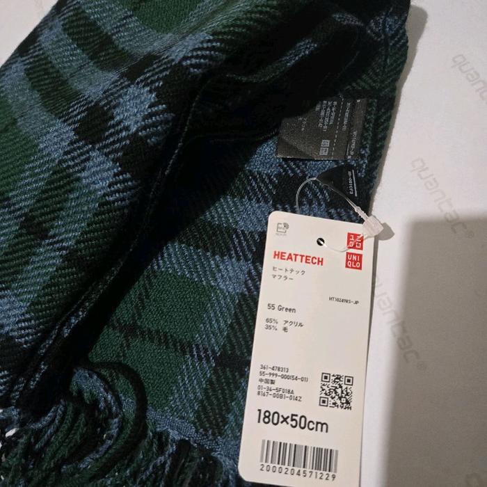 Syal Muffler Heattech UNIQLO JAPAN Original Handcarry Jepang Price Tag Lengkap
