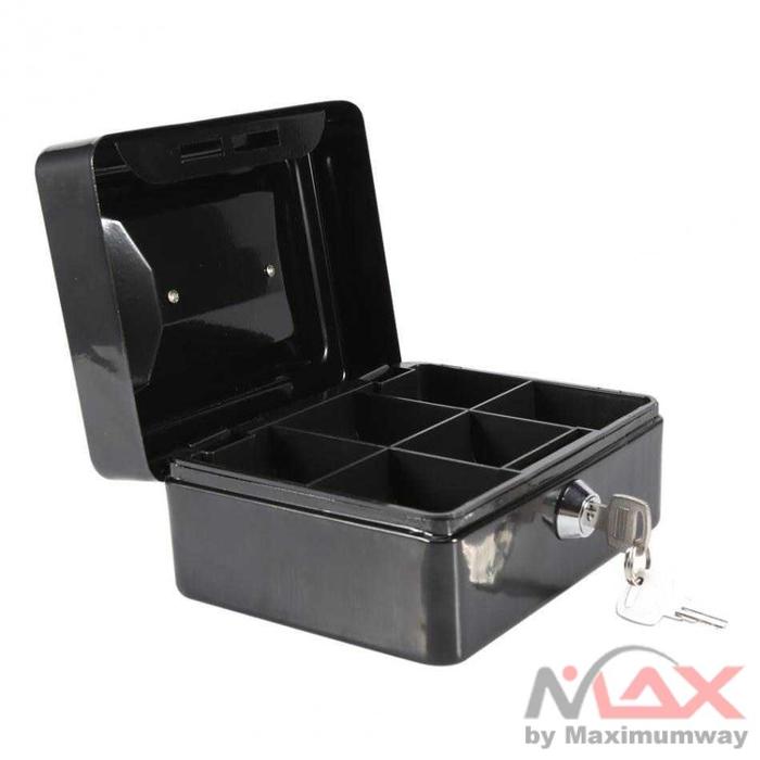 Cash box Kotak uang Baja Kuat dengan kunci Box Perhiasan Kotak Jam tangan Organizer Perhiasan Diskon