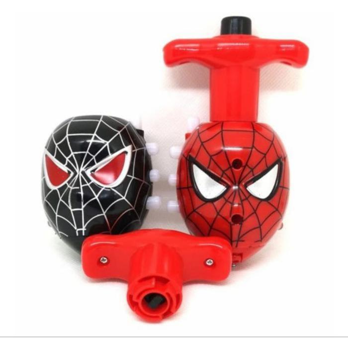 Gasing Karakter Lampu LED Musik Mainan Gangsing Flashing Top SPIDERMAN