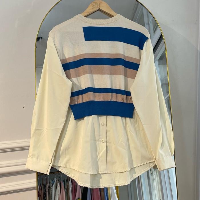 Blouse kuhan bahan rajut mix wolfis