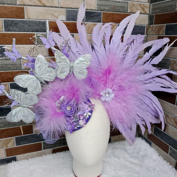 topi mayoret bulu karnaval aksesoris