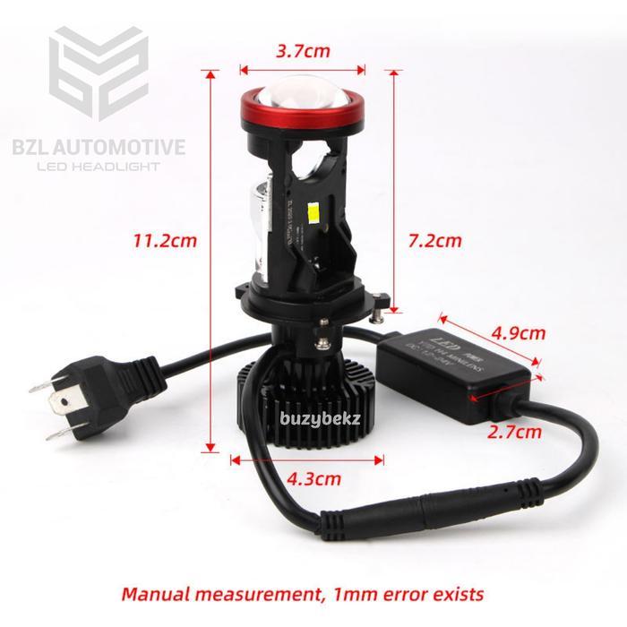 Bzl Lampu Led Mobil Motor H4 Mini Projektor Projie Y7D Original Super Terang Tbk