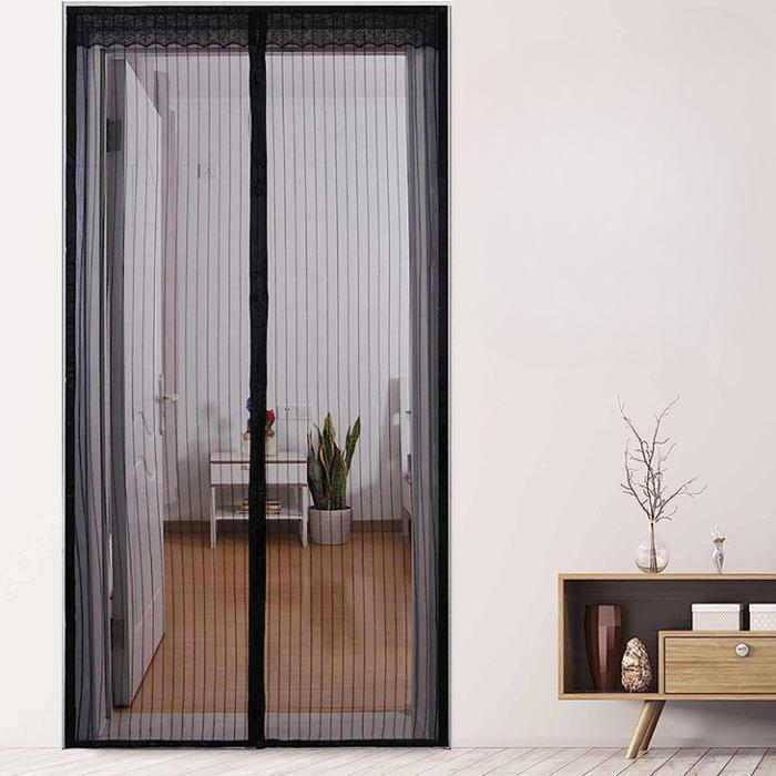 Tirai Pintu Anti Nyamuk Kelambu Magnetic Door - CNY-121 Hitam