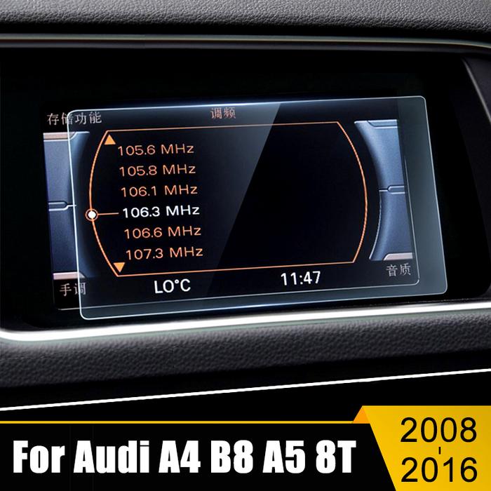 For Audi A4 B8 A5 8T 2008-2016 Tempered Glass Car Navigation Screen