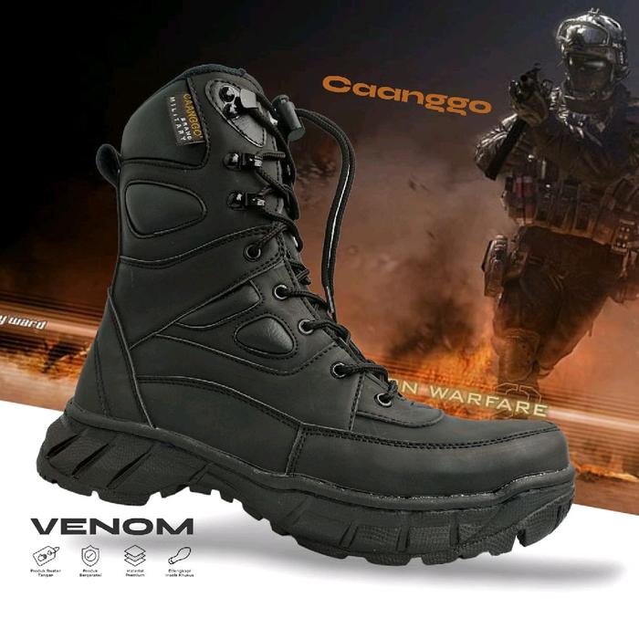 Sepatu PDL safety ujung besi VENOM CAANGGO MILITARY