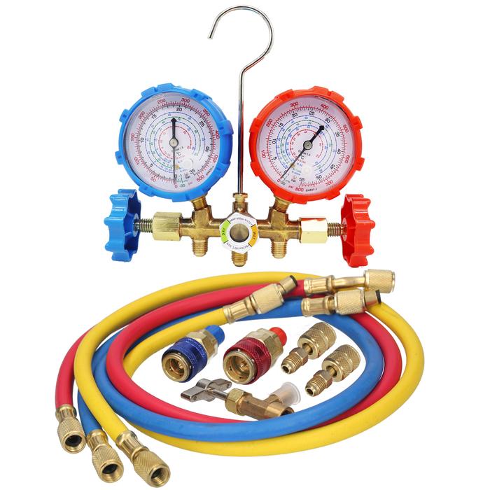 R410A R134a R32 R404A  AC Manifold Gauge Set HVAC Diagnostic Freon