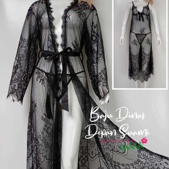 lingeriexlingerie sexy import-lingerie setelan kimono transparan