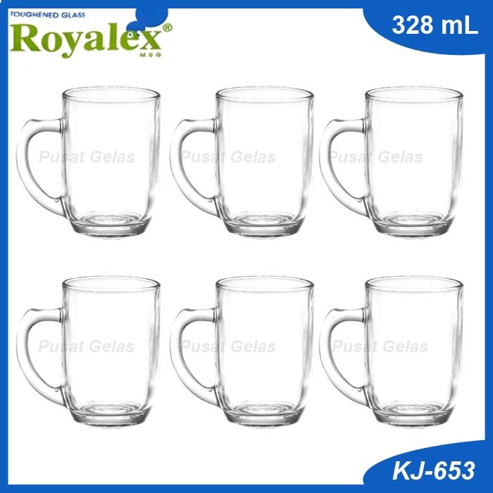 1 SET 6 PCS Royalex Gelas Mug Beer/Gelas Kaca/Tempered Glass/Mug Kaca/Mug Tempered/Mug Kaca/Mug Teh