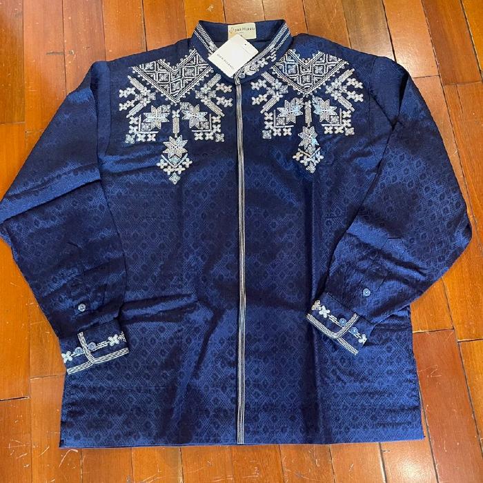Kemeja Koko Viscos Bordir Signature Pria by Dian Pelangi ORIGINAL Baju Atasan Hem Outfit Kerja Kanto