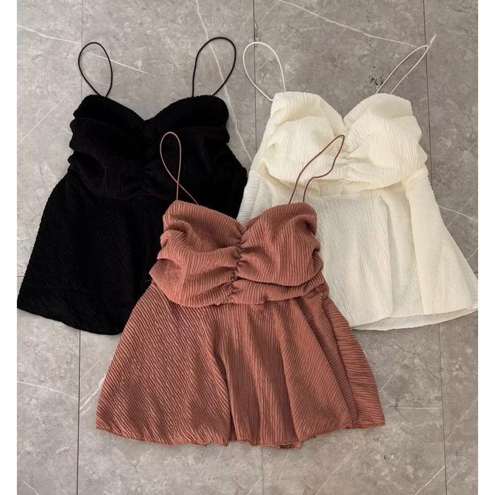 Atasan Lydia Tank Top Wanita Spageti (Include Cup Bra)
