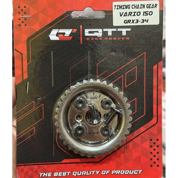 GIGI TIMING GEAR SENTRIK GESER QTT RACING VARIO 150 34T DEKOMPRESI VARIO 125 ADV 150 PCX 150 DECOMPR