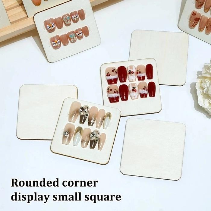 2/3 Susun Rak Display Nail Kayu Jewelry Display Stand Rak Display Kayu Rak Kosmetik Serbaguna Rak Di