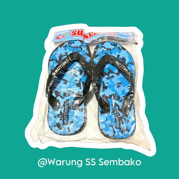 Sandal Sendal Jepit Karet Swallow Model Army ukuran Anak Kecil nomor 8 (Size 31-32)