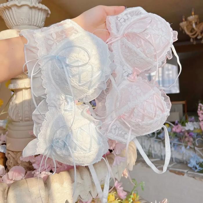 Japanese Style Lolita Princess Wind Lace Lace Lingerie Design for Girls Push-up Bra Women Underwear 
