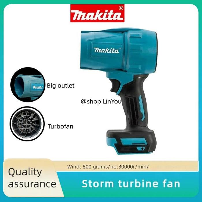 Makita 30000RPM Violent Blower Turbo Jet Fan 18V Electric Air Duster Wind Speed Turbo Rechargeable C