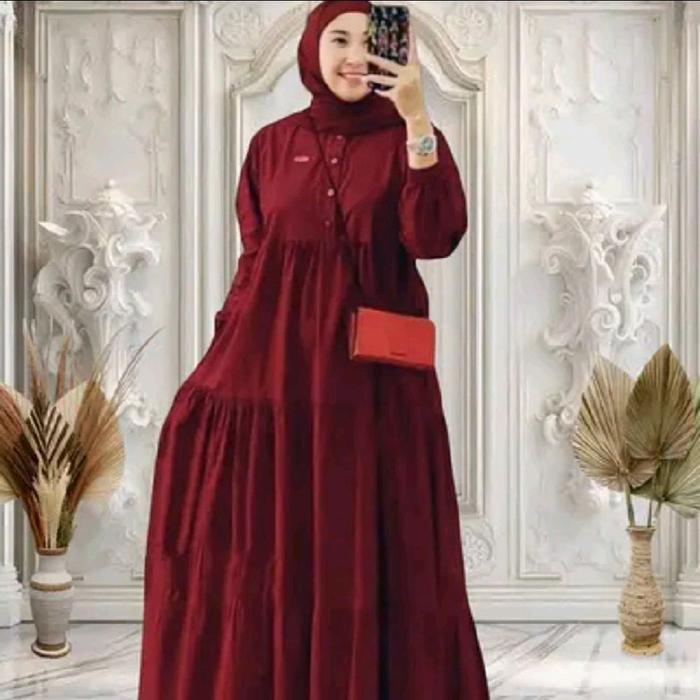 gamis rayon serkel premium