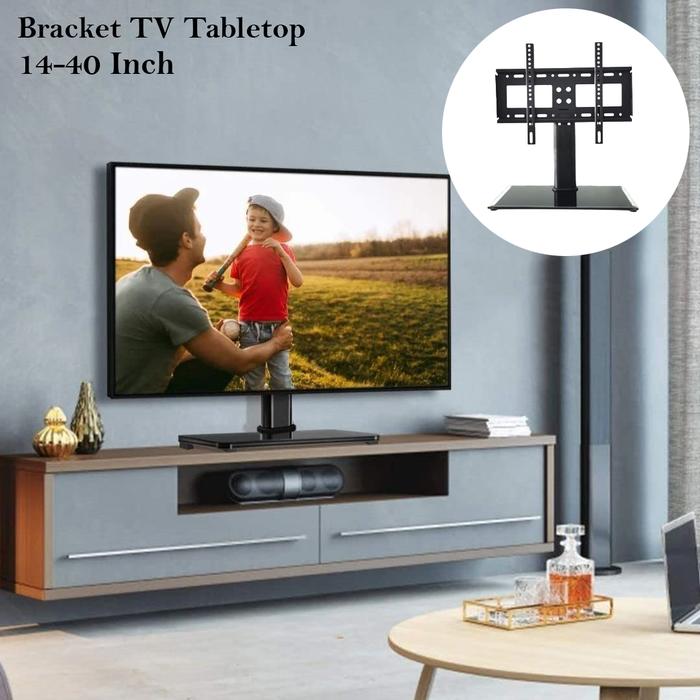 Permata Mall | Bracket TV Tabletop | Dudukan TV Adjustable | Ukuran 40 Inch
