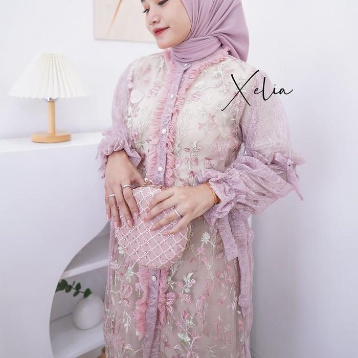 Elnara Outer Tunik -  Tops Lace Garden - ( HANYA OUTER ) Atasan Panjang