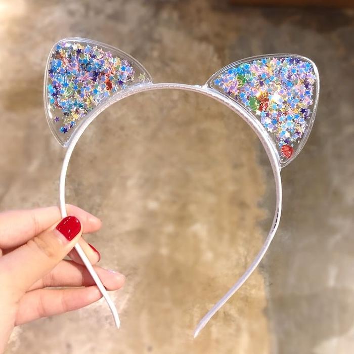 shoppinghappyid - Bando Glitter Anak Kuping Cat Kucing