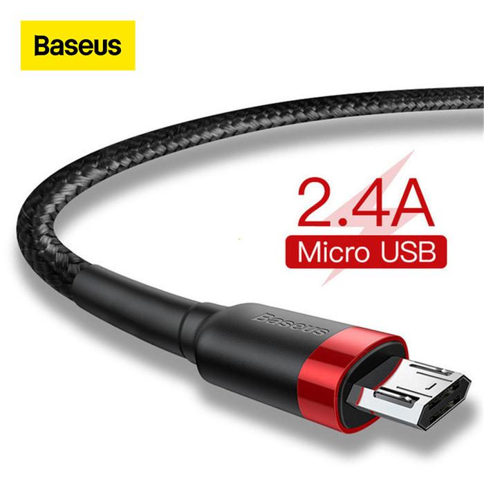 Baseus Kabel Data USB Mikro Pengisian Daya Cepat, Kabel Data Pengisi