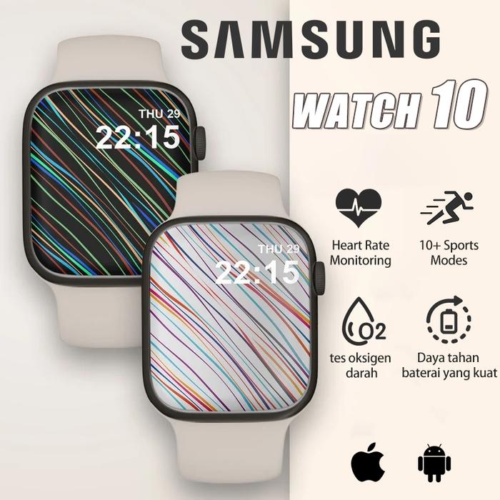 (READY STOCK) [COD] Samsung SmartWatch 10 PRO MAX Original with 2.3"" HD AMOLED Display GPS NFC Wate