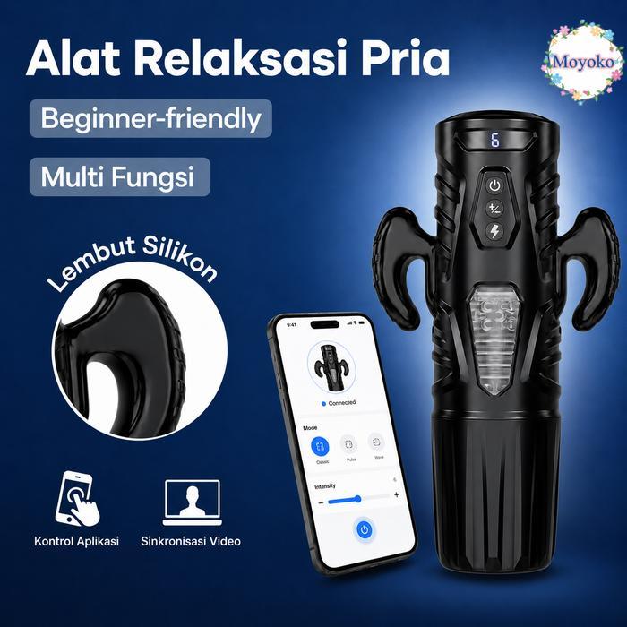 ROK PANJANG Moyoko-Alat Pijat Pribadi Pria Massager Pria Hands-Free Aplikasi Kontrol Snailcup Bisa d
