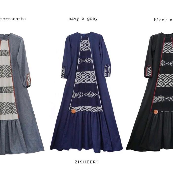 Zisheeri / Yumna Dress By Zisheeri / Zisheeri Original / Gamis Lebaran / Gamis Tenun Muslimah / Gami