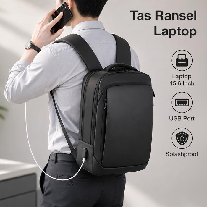 Pemata Mall Jakarta | VORMOR Tas Ransel Laptop | Tas Ransel Pria | USB