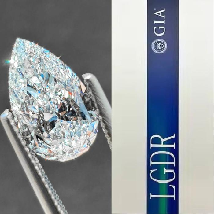 Berlian Lepasan CVD Lab Grown Diamond Pear Shape Sertifikat GIA. Size Mulai 0.3 Carat