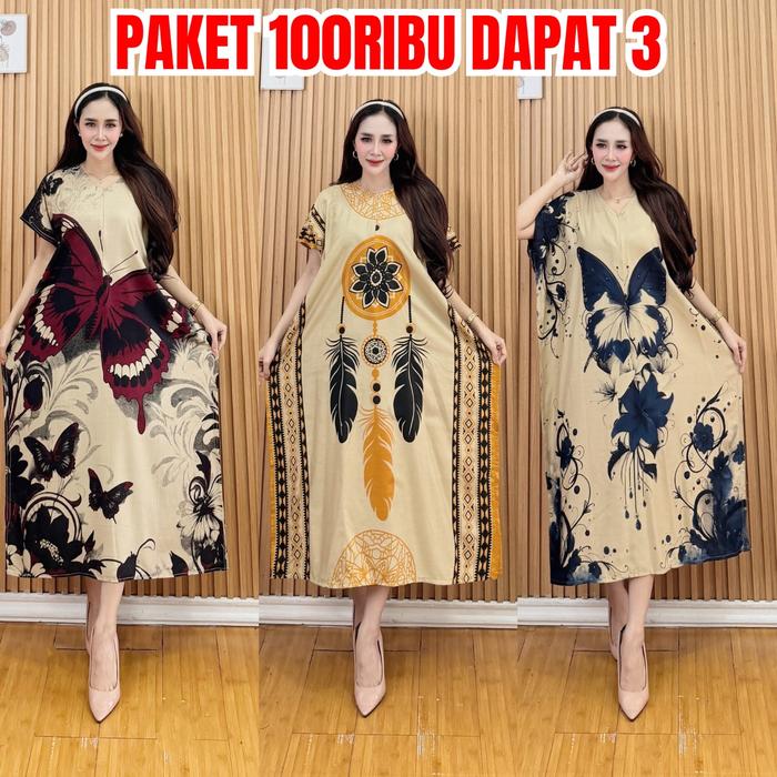 Paket 100 dapat 3 Daster Lowo ANDARA lowo busui daster viral Lowo Jumbo ANDARA