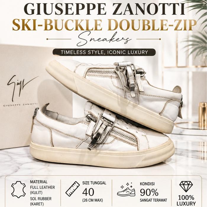 Giuseppe Zanotti Ski-Buckle Double-Zip Sneakers
