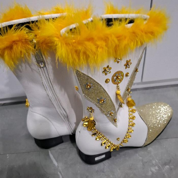 Sepatu Mayoret Putih Gold Variasi V/Sepatu Mayoret Cantik/Sepatu  wanita fashion