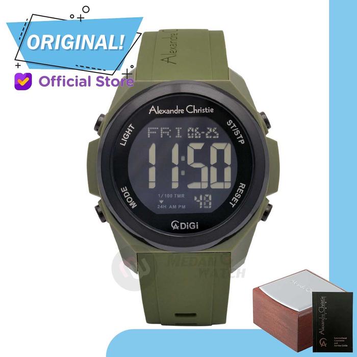 Jam Tangan Pria-Wanita Digital Alexandre Christie 9342MH AC9342 AC 9342 MH 9342 MHRIGBAGN Original G