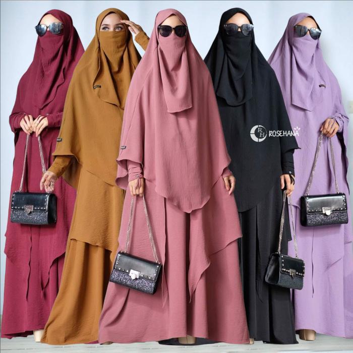 setelan syari gamis khimar cadar AZ-ZAHRA azzahra airflow ori ROSEHANA