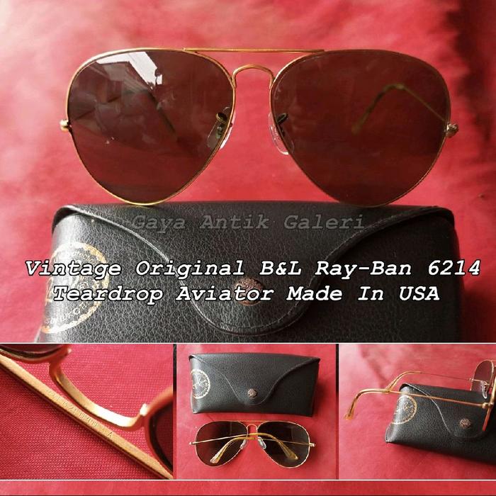 Vintage Original B&L Ray-Ban 6214 Teardrop Aviator Made In USA