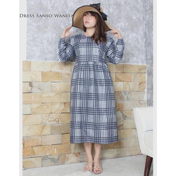 Couple Kemeja Tunik Kotak Casual Baju Pasangan Vintage
