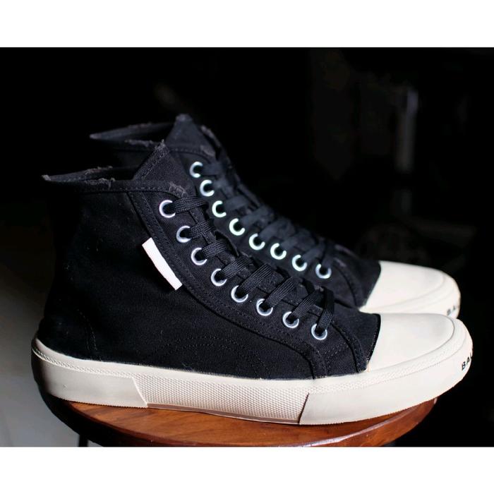 Sepatu Balen Sneakers Hi Top Canvas Black Not Zegna Tods Vans Converse Paraboot Kleman Timberland Ca