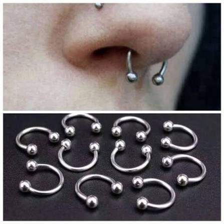 Anting Septume Conch untuk Piercing Hidung dan Telinga dengan Desain Bulat dan Bentuk Sirkuler , uku
