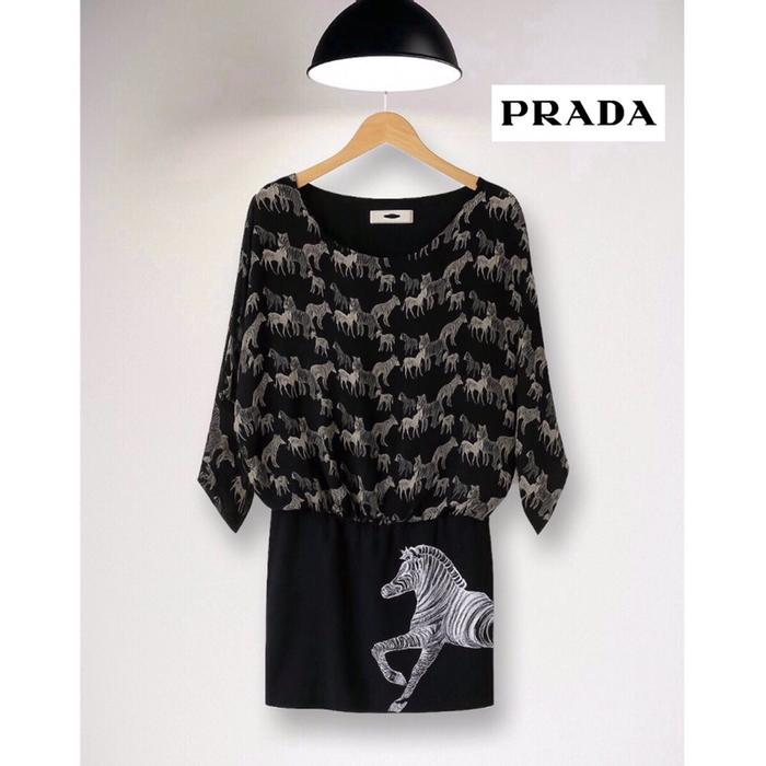 Prada Women Horse Silk Dress (Prada Second Original)