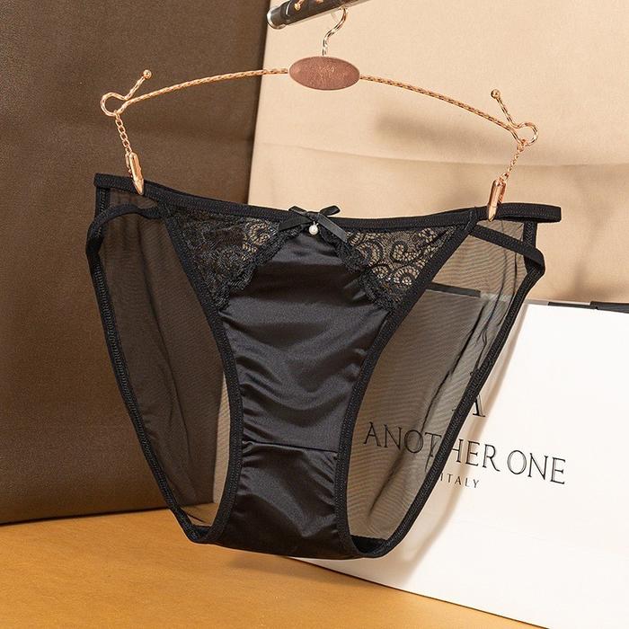 MQIU - Celana Dalam nita i Premium Bahan Brokat CD nita transparan tali samping Lingerie CD 539