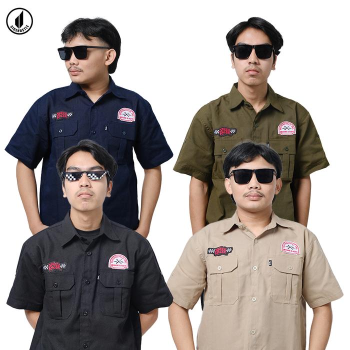 SIDEHUSTLE Kemeja Workshirt "Speed Racer"