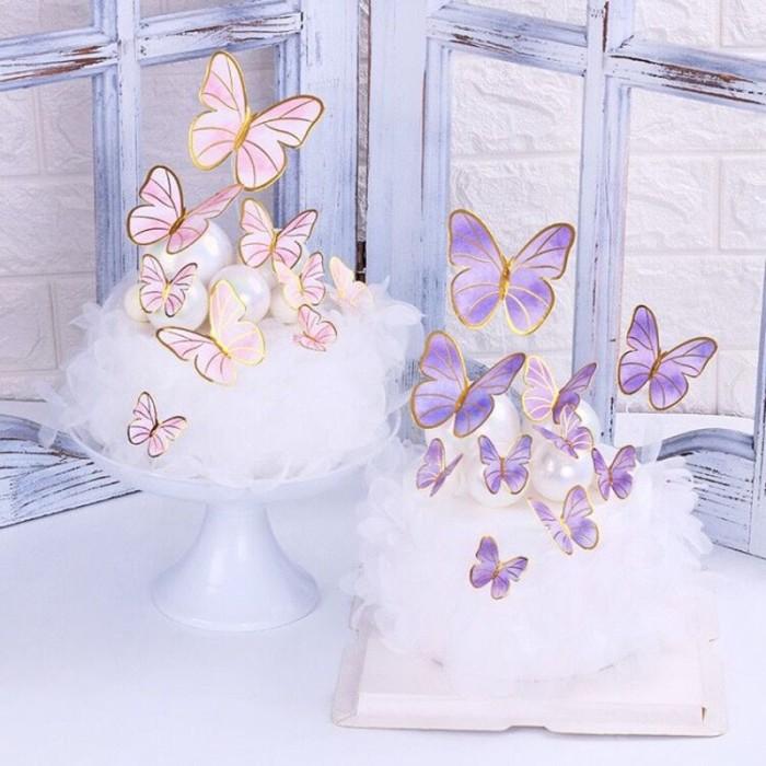 Hiasan Kue Ulang Tahun Topper Kupu Kupu - Topper Cake