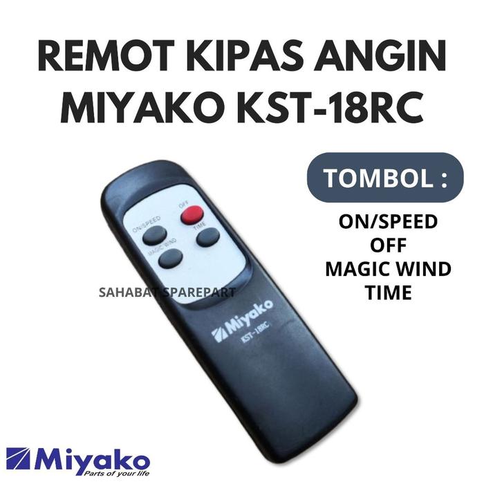 Original - Remot Kipas Angin Miyako Kst-18 Rc | Remote 18 Inch Kst18Rc