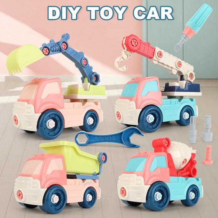 Children Detachable Assembly Engineering Vehicle DIY Toys Assembly