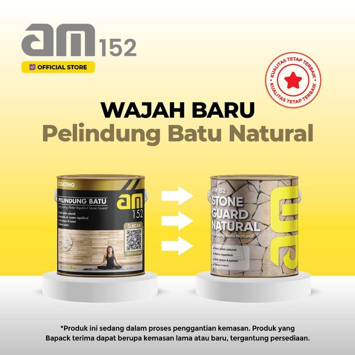 AM 152 - COATING BATU ALAM / CAT BATU ALAM ANTI LUMUT AM 152 NATURAL KEMASAN 2,5 LITER